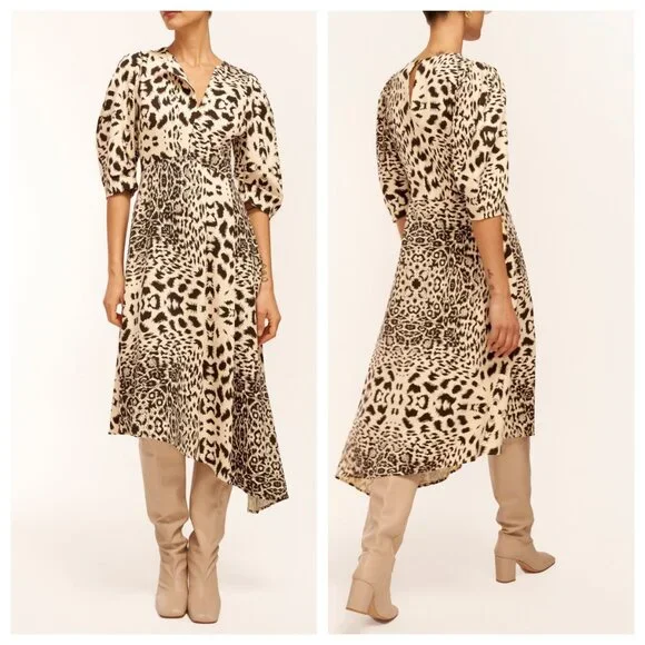 iris flower asymmetric sheath maxi dress Roberto Cavalli // Brown Print Asymmetrical Dress – VSP Consignment